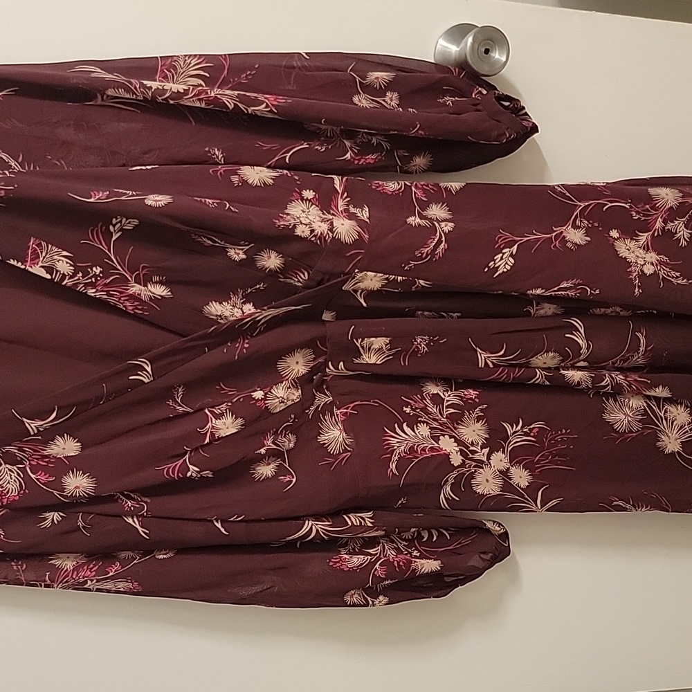Joie Koral Floral Mock Wrap Silk Dress Like New